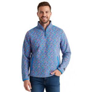 CHUBBIES Quilted 1/4 Zip Mens The Spade Pullover resort wear